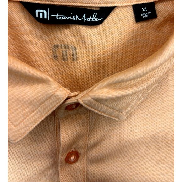 Travis Mathew Men's Peach Pima Performance Polo XL - Picture 4 of 6